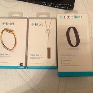 Fitbit flex 2 with necklace and bracelet
